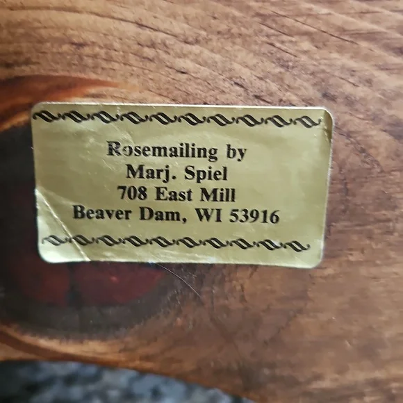 Vintage Solid Wood Shelf, Hand Painted, Signed By Artist - Picture 7 of 7